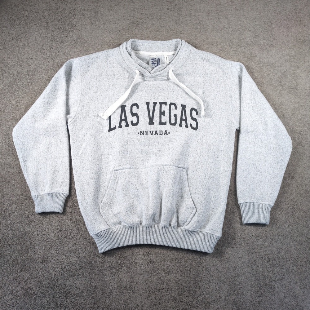 Esy Surf Co Sweatshirt Mens Small Gray Las Vegas Nevada Graphic Print Cotton